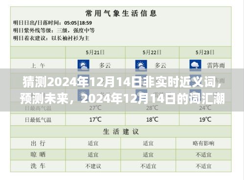 探索未来词汇潮流，预测非实时近义词在2024年12月14日的演变趋势