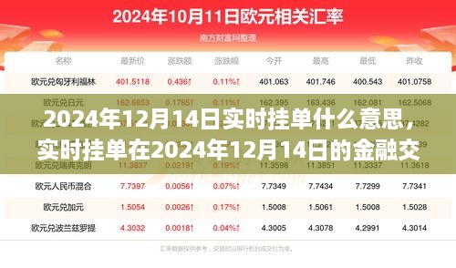 深入解读实时挂单，金融交易中的意义、影响与观点阐述——以2024年12月14日为例