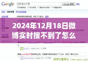 微博实时搜索功能异常解决方案及用户体验评测，针对2024年12月18日的案例分析