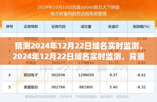 深度探究，2024年域名实时监测背景、重要事件及影响分析——以域名监测为例的探讨与展望