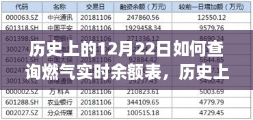 历史上的12月22日燃气实时余额查询指南，初学者与进阶用户的操作手册。