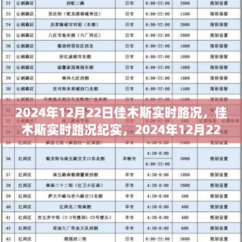 2024年12月22日佳木斯实时路况，城市脉络的纪实