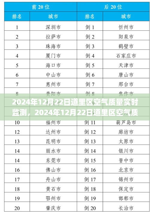 2024年12月22日道里区空气质量实时监测报告，空气质量解读与应对策略