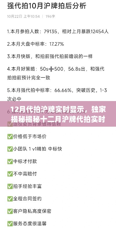 独家揭秘，十二月沪牌代拍实时显示系统，轻松助您顺利上牌！