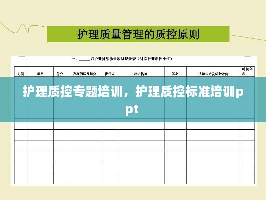 护理质控专题培训，护理质控标准培训ppt 