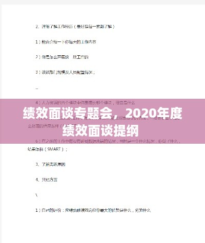 绩效面谈专题会，2020年度绩效面谈提纲 