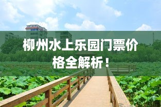 柳州水上乐园门票价格全解析！