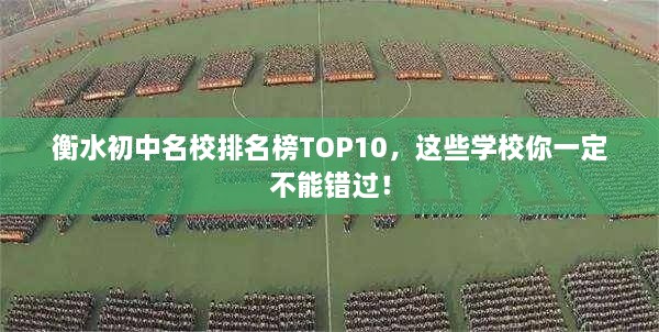 衡水初中名校排名榜TOP10，这些学校你一定不能错过！