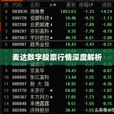 麦达数字股票行情深度解析