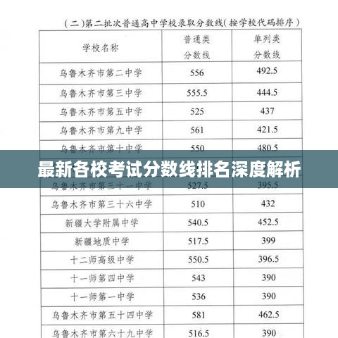 最新各校考试分数线排名深度解析