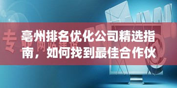 亳州排名优化公司精选指南，如何找到最佳合作伙伴