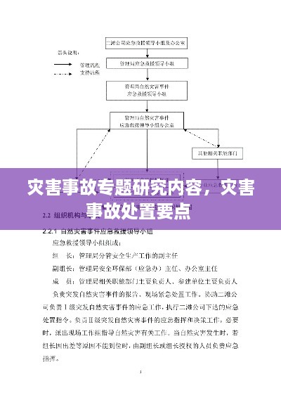 灾害事故专题研究内容，灾害事故处置要点 