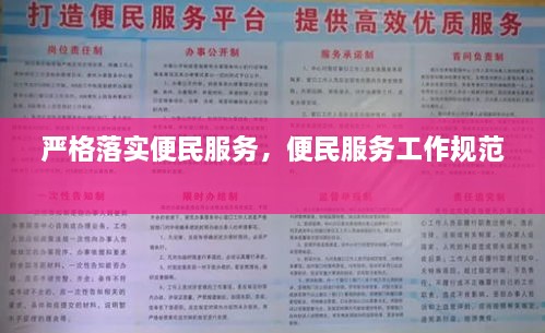 严格落实便民服务，便民服务工作规范 