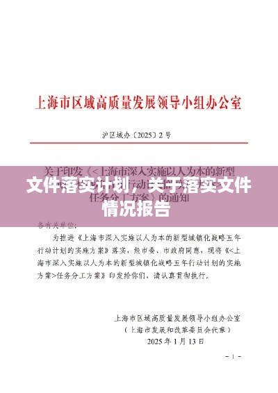 文件落实计划，关于落实文件情况报告 