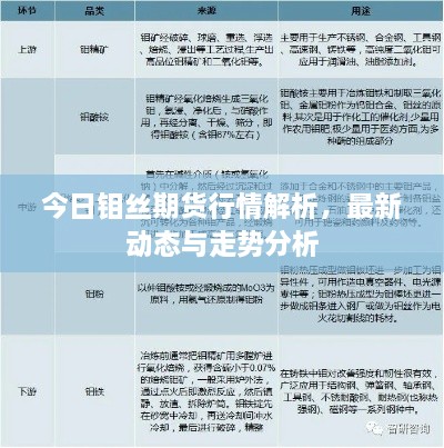 今日钼丝期货行情解析，最新动态与走势分析