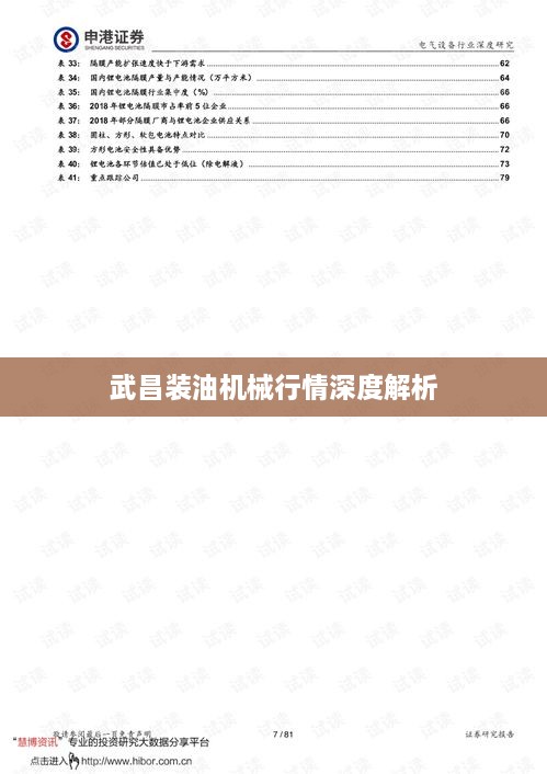 武昌装油机械行情深度解析